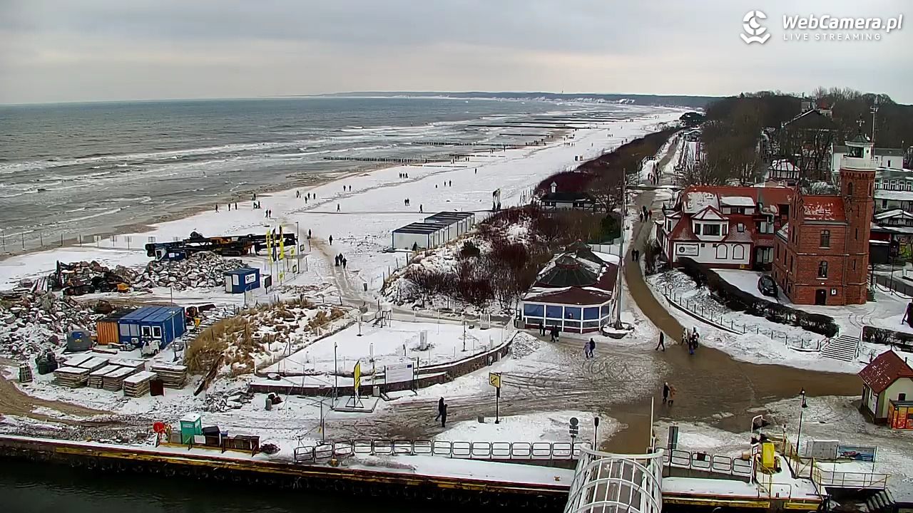 USTKA - widok z pylonu na plażę - 08 luty 2026, 11:58