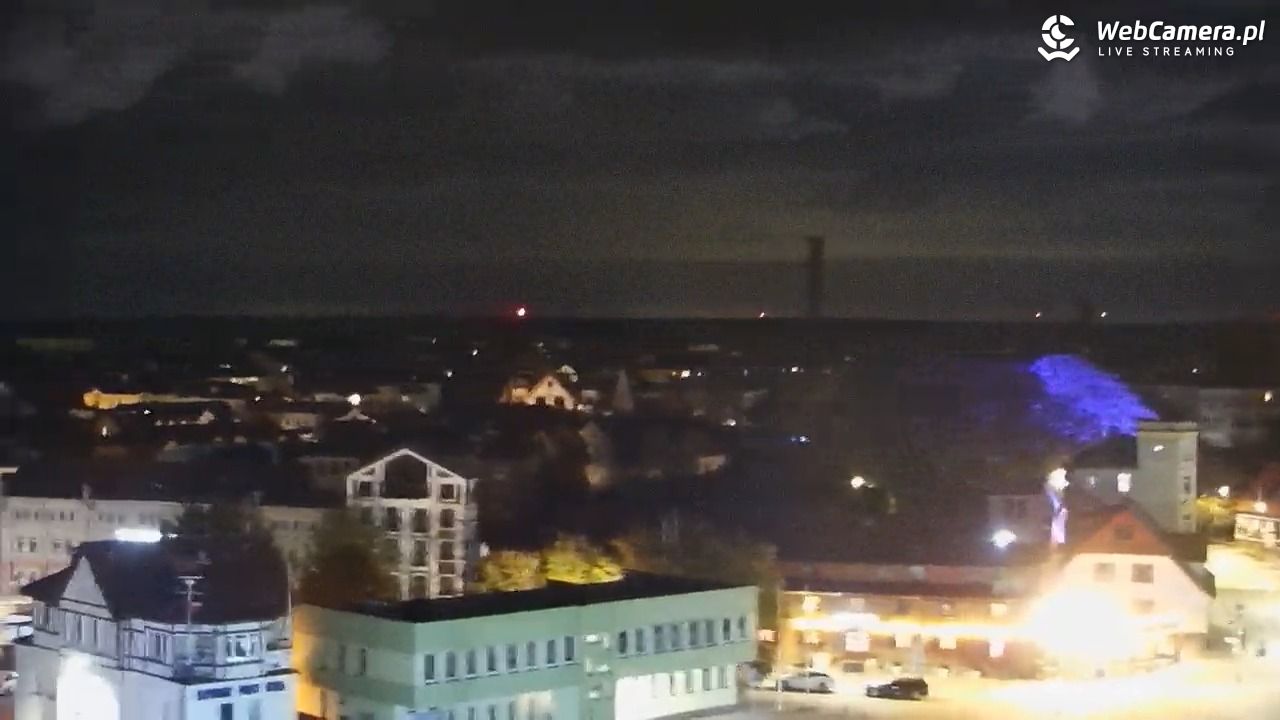 USTKA - widok z pylonu na plażę - 25 wresień 2026, 21:07