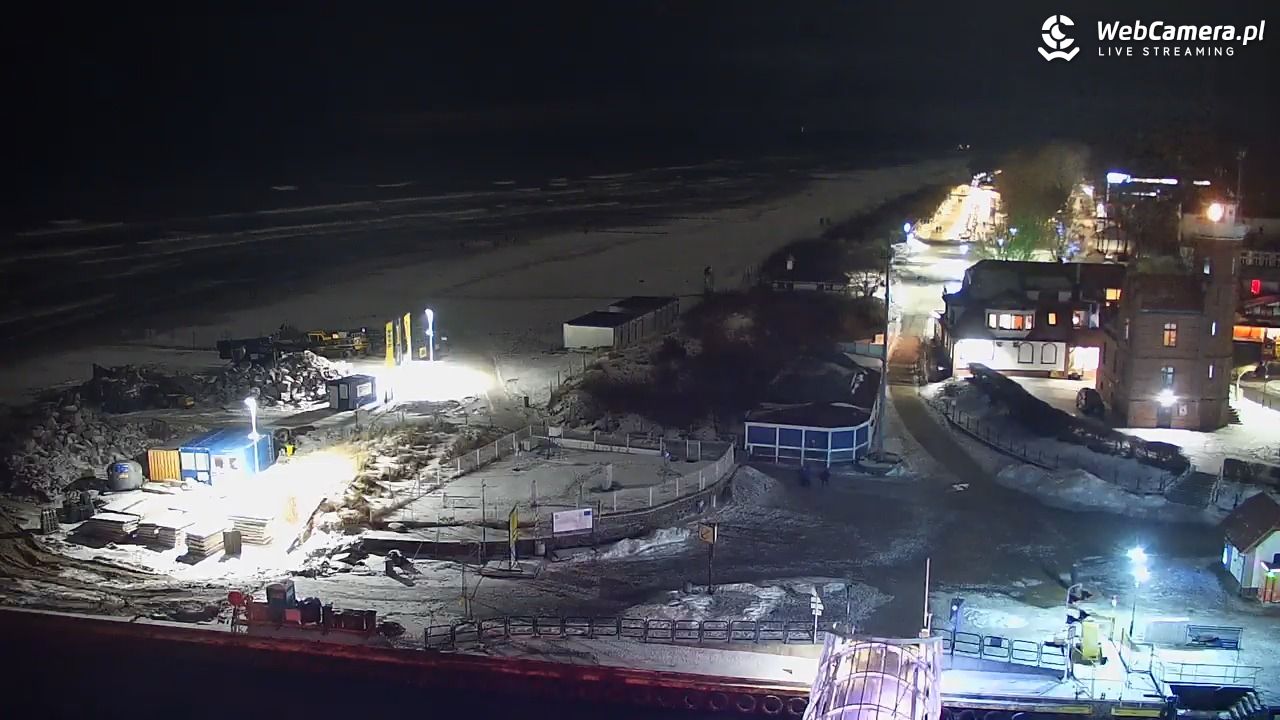 USTKA - widok z pylonu na plażę - 08 luty 2026, 18:38