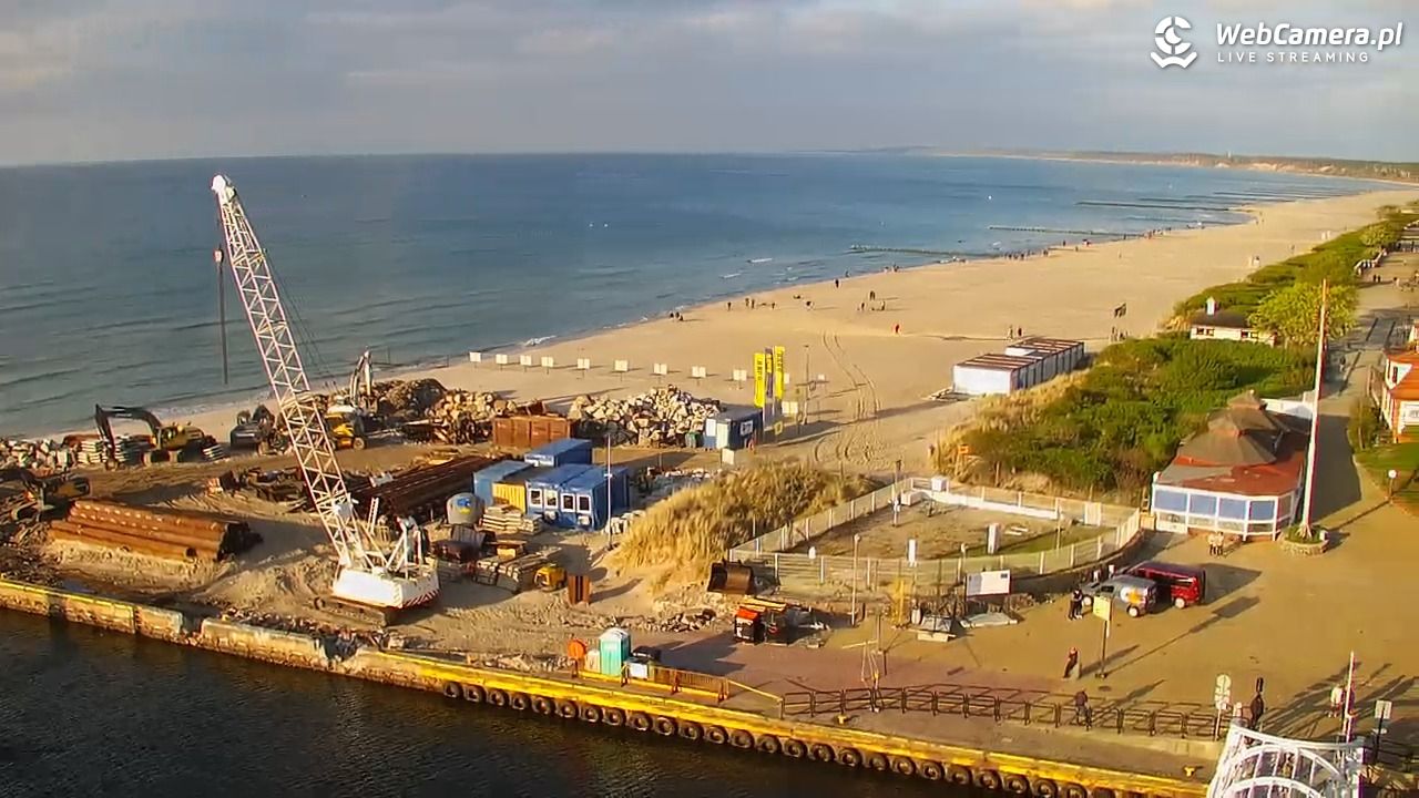 USTKA - widok z pylonu na plażę - 13 maj 2026, 19:00