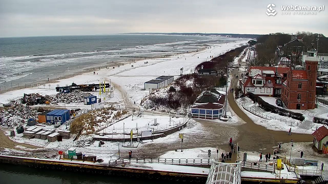 USTKA - widok z pylonu na plażę - 08 luty 2026, 14:07