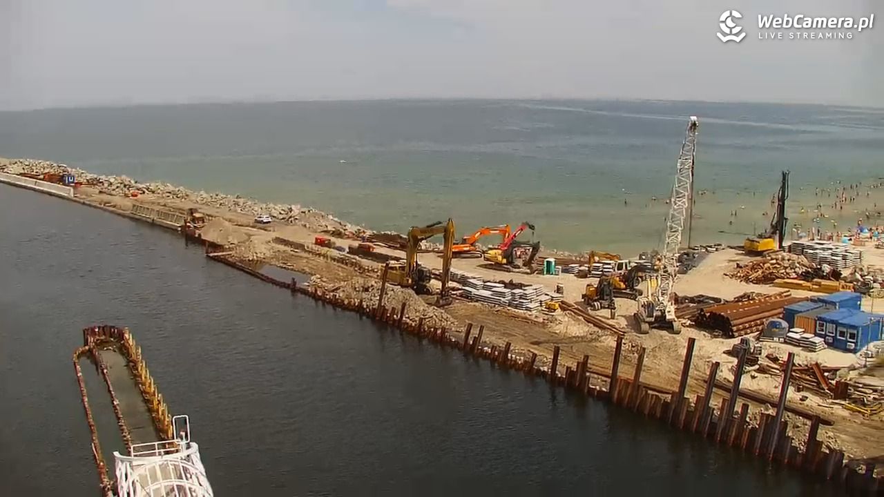 USTKA - widok z pylonu na plażę - 28 czerwiec 2026, 17:00