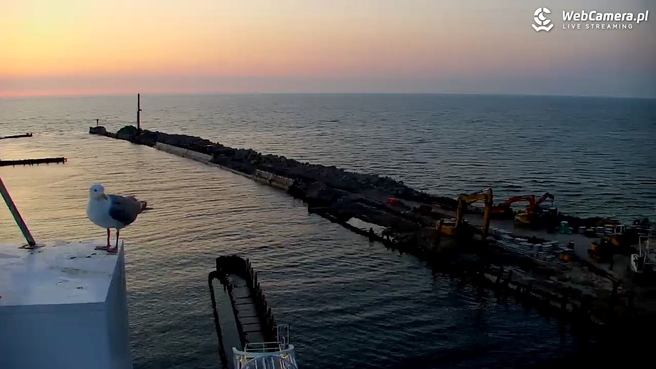 USTKA - widok z pylonu na plażę - 28 czerwiec 2026, 21:55