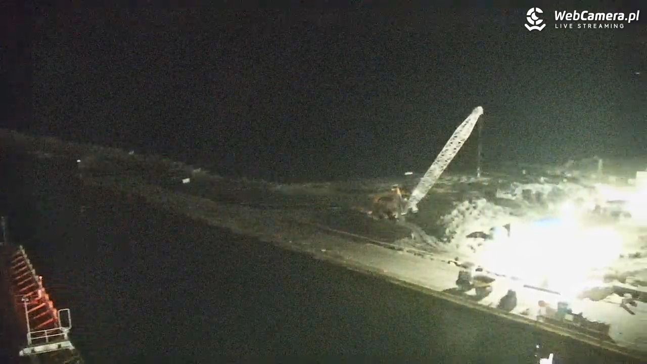 USTKA - widok z pylonu na plażę - 21 grudzień 2025, 18:00