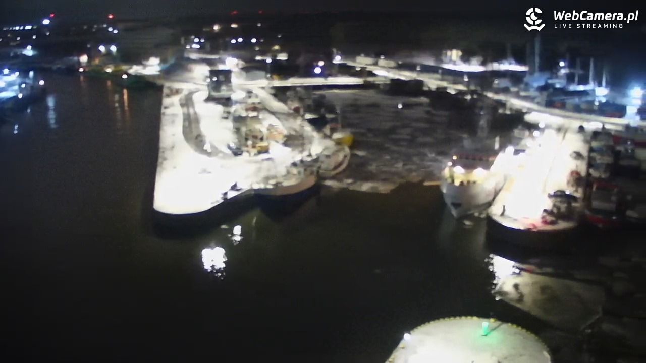 USTKA - widok z pylonu na plażę - 08 luty 2026, 21:04