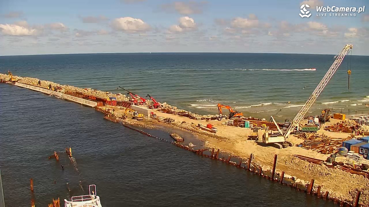 USTKA - widok z pylonu na plażę - 12 sierpień 2026, 12:32