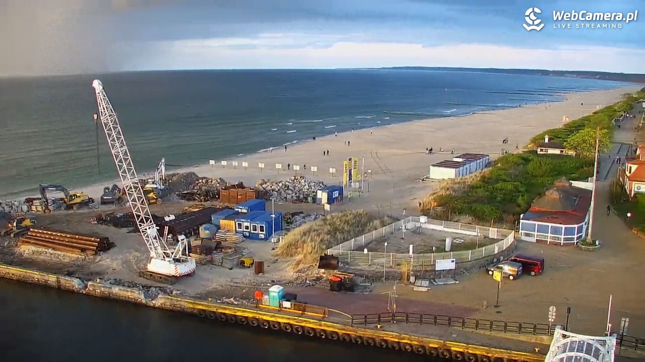 USTKA - widok z pylonu na plażę - 13 maj 2026, 20:06