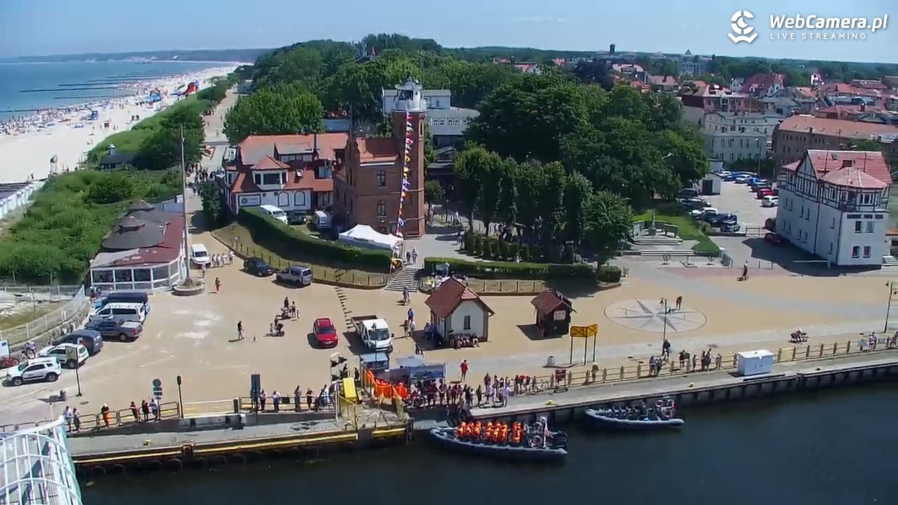 USTKA - widok z pylonu na plażę - 29 czerwiec 2026, 12:22