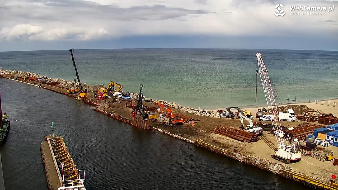 USTKA - widok z pylonu na plażę - 14 maj 2026, 14:09