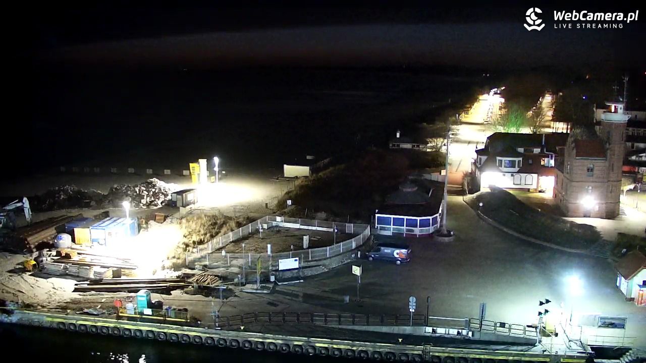 USTKA - widok z pylonu na plażę - 30 marzec 2026, 05:06