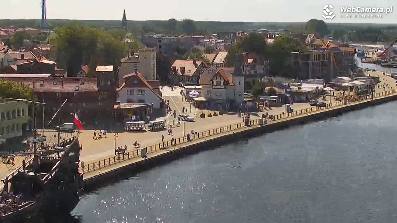 USTKA - widok z pylonu na plażę - 13 sierpień 2026, 10:49