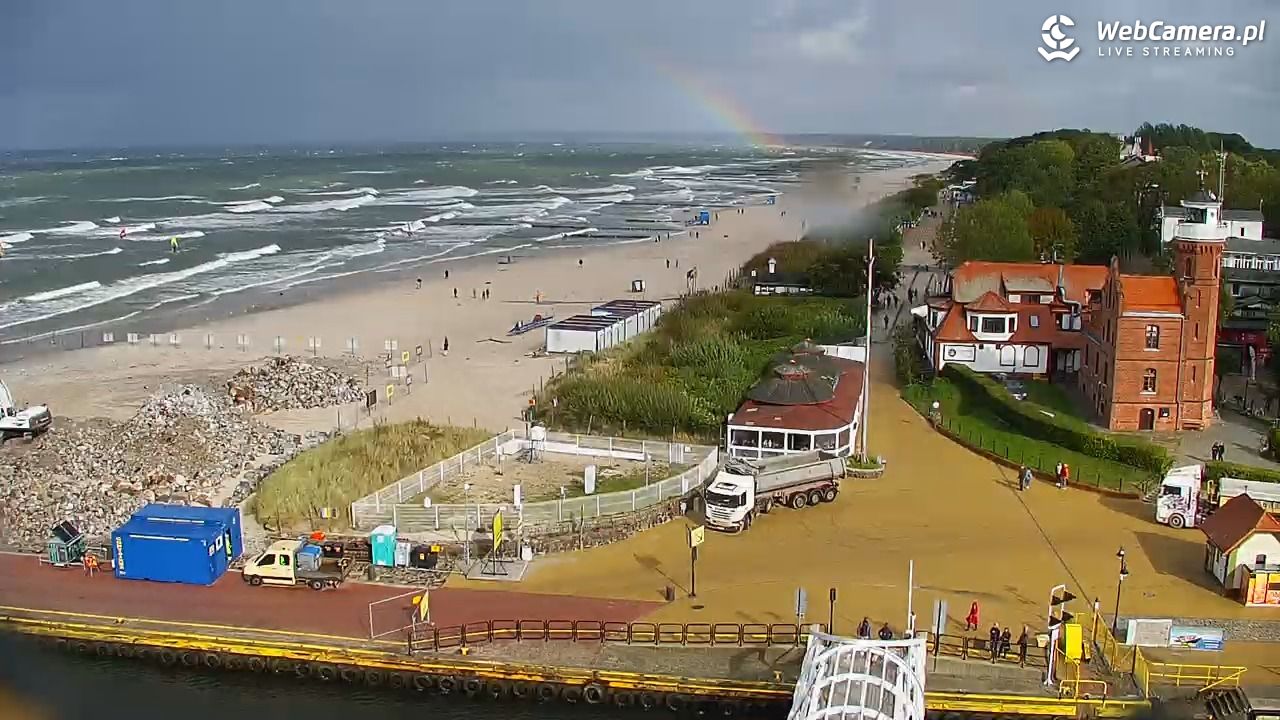 USTKA - widok z pylonu na plażę - 17 wresień 2025, 15:13