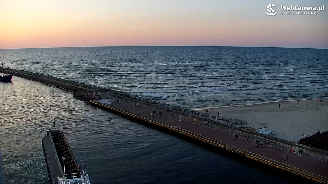 USTKA - widok z pylonu na plażę - 13 czerwiec 2025, 21:22
