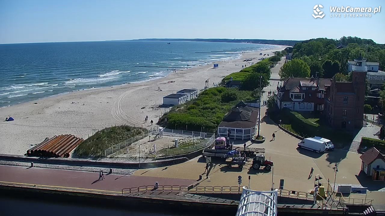 USTKA - widok z pylonu na plażę - 14 czerwiec 2025, 09:03