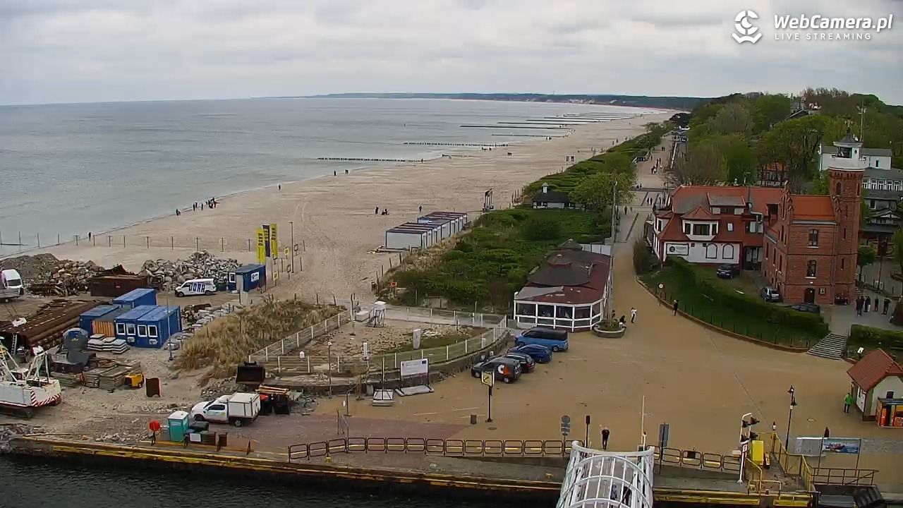 USTKA - widok z pylonu na plażę - 14 maj 2026, 11:11