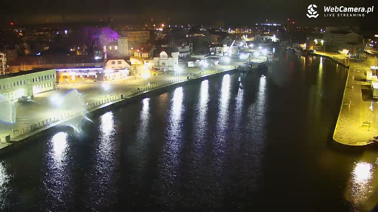 USTKA - widok z pylonu na plażę - 19 grudzień 2025, 22:42