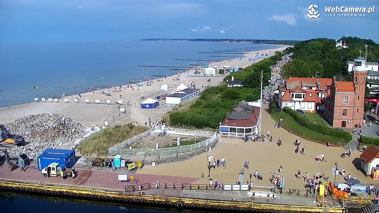 USTKA - widok z pylonu na plażę - 01 sierpień 2025, 16:40