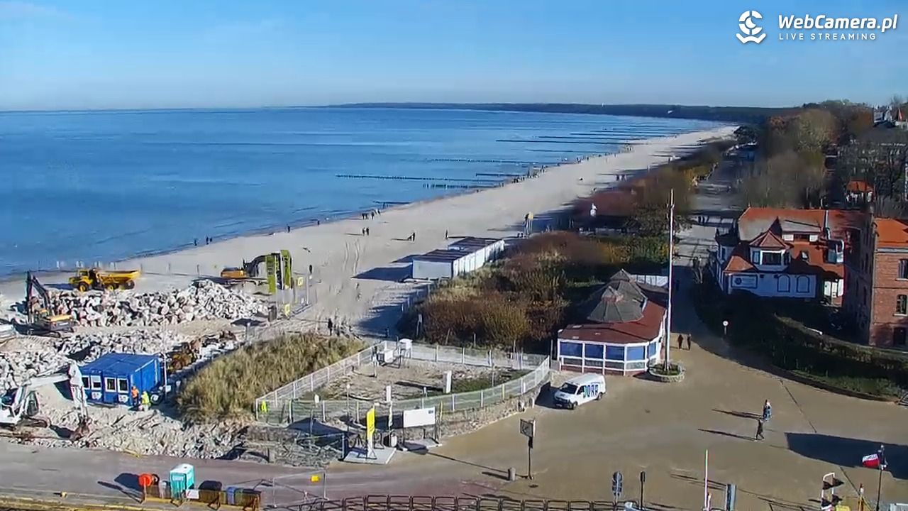 USTKA - widok z pylonu na plażę - 06 listopad 2025, 12:10