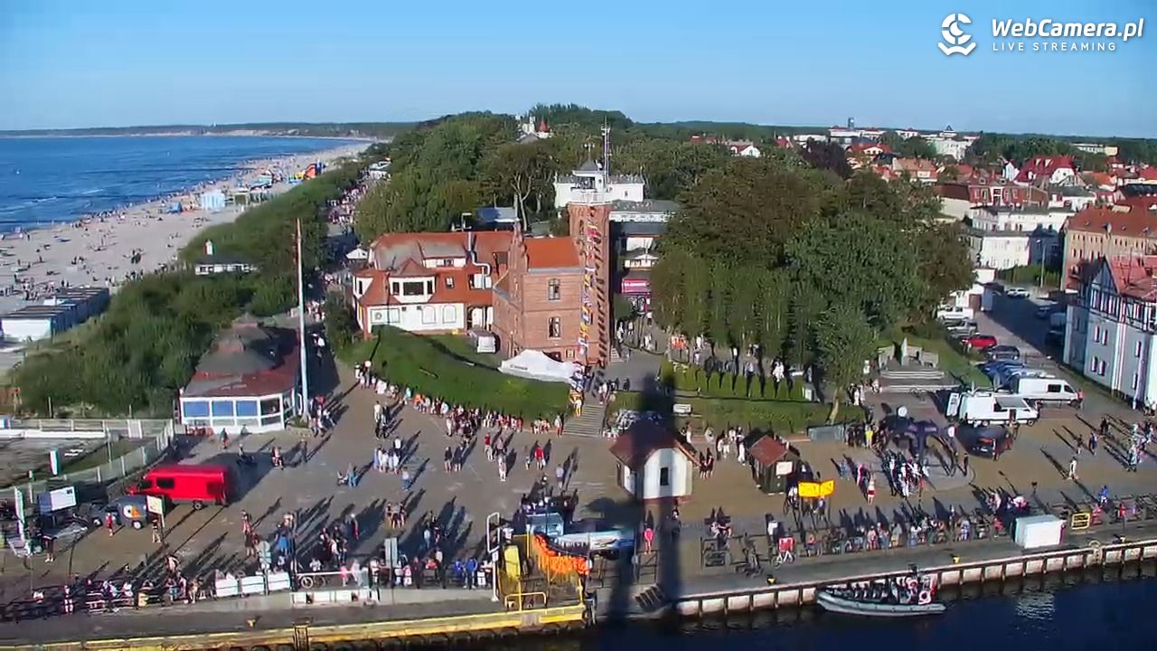 USTKA - widok z pylonu na plażę - 12 sierpień 2026, 18:56