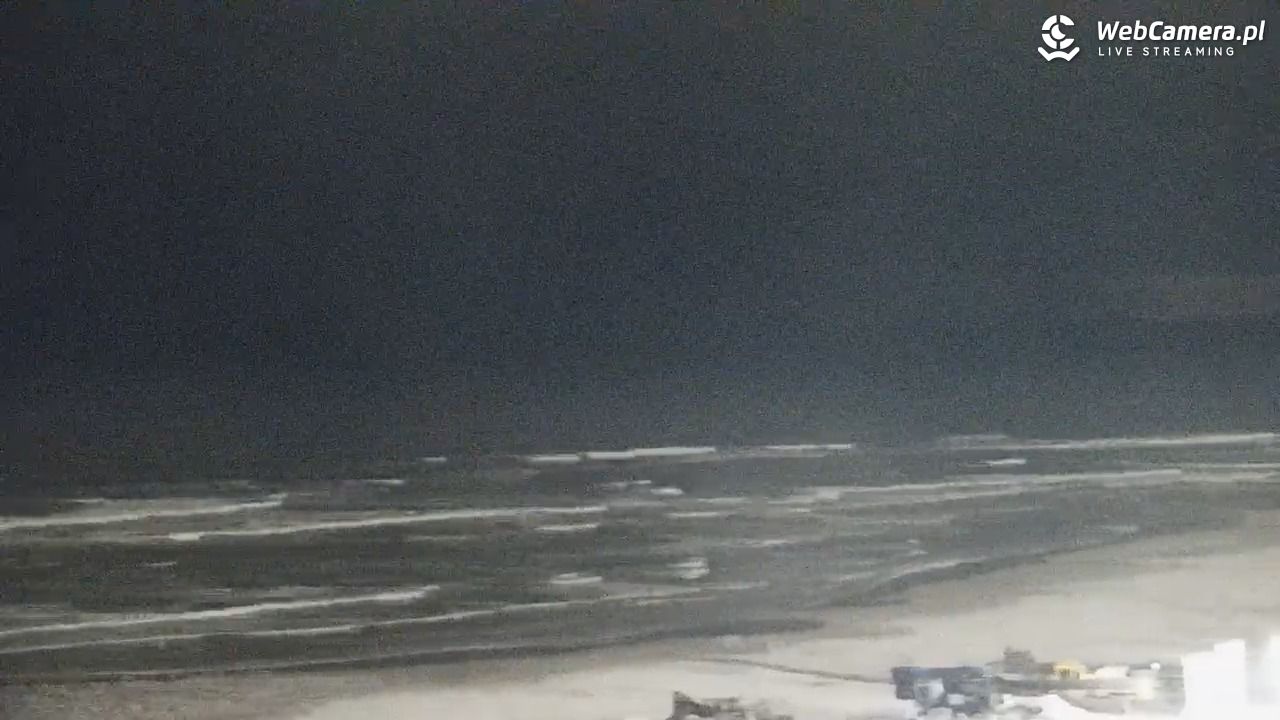 USTKA - widok z pylonu na plażę - 08 luty 2026, 22:00