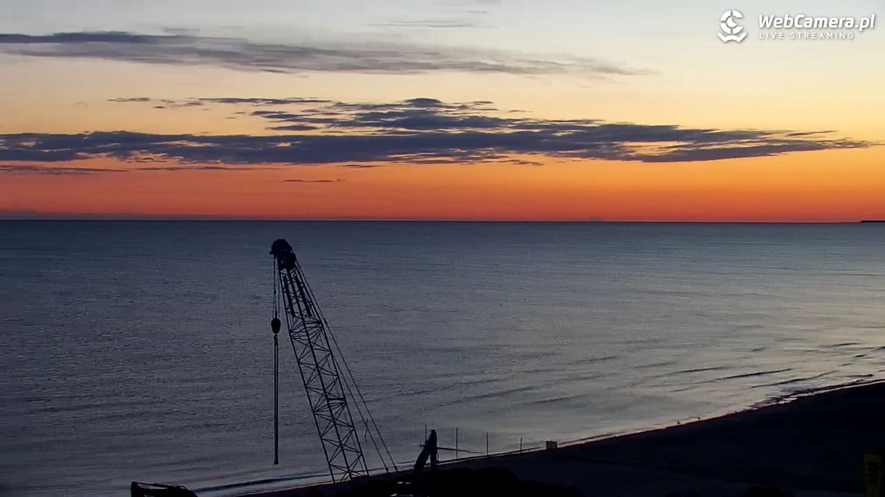USTKA - widok z pylonu na plażę - 14 maj 2026, 04:27
