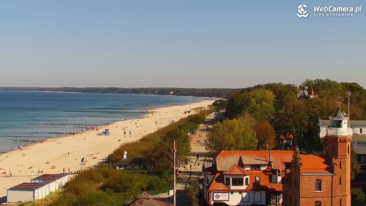 USTKA - widok z pylonu na plażę - 28 wresień 2026, 13:28