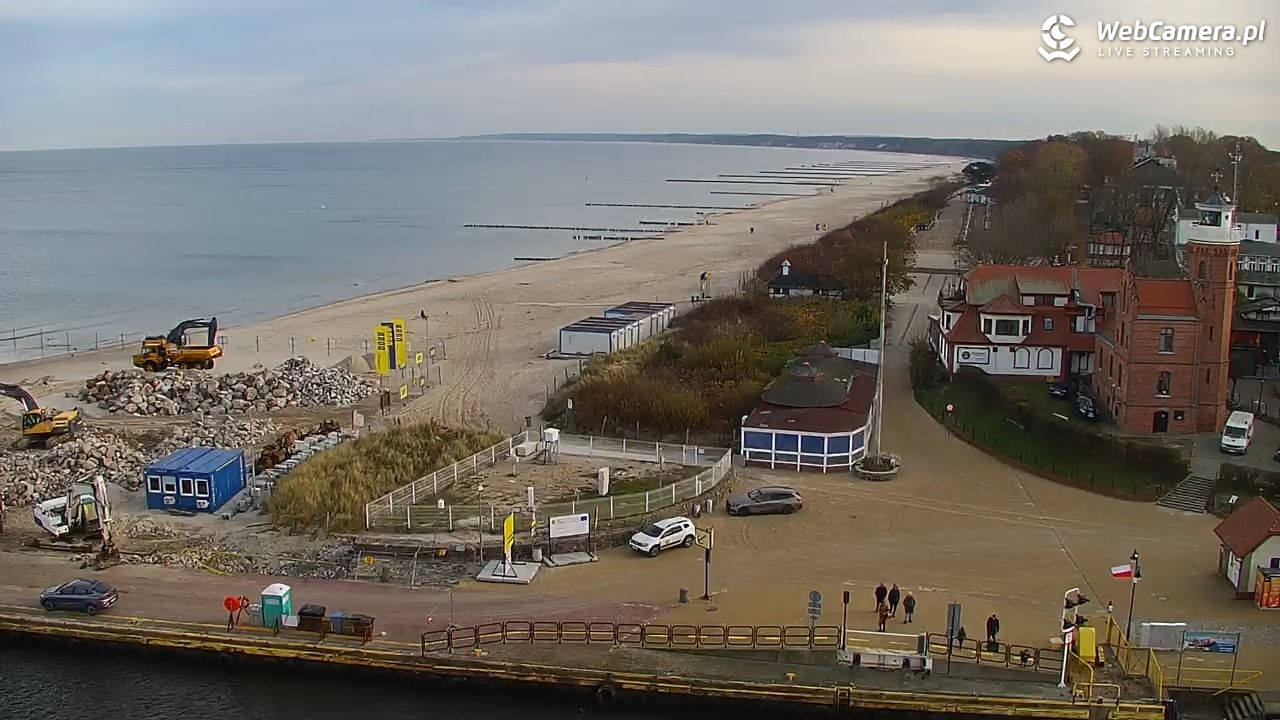 USTKA - widok z pylonu na plażę - 05 listopad 2025, 09:46