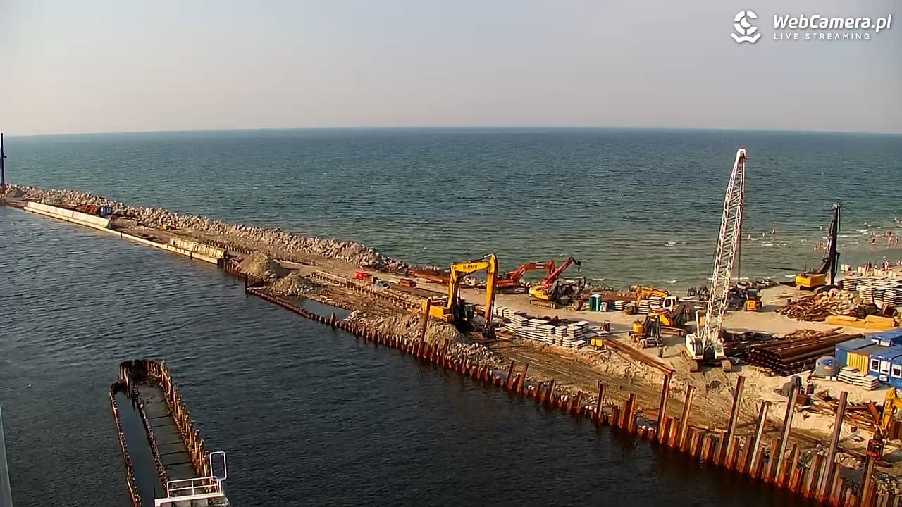 USTKA - widok z pylonu na plażę - 28 czerwiec 2026, 18:03