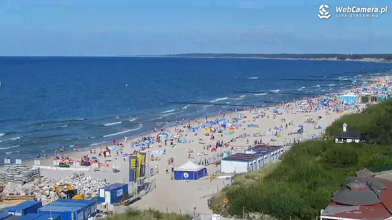 USTKA - widok z pylonu na plażę - 12 sierpień 2026, 16:09