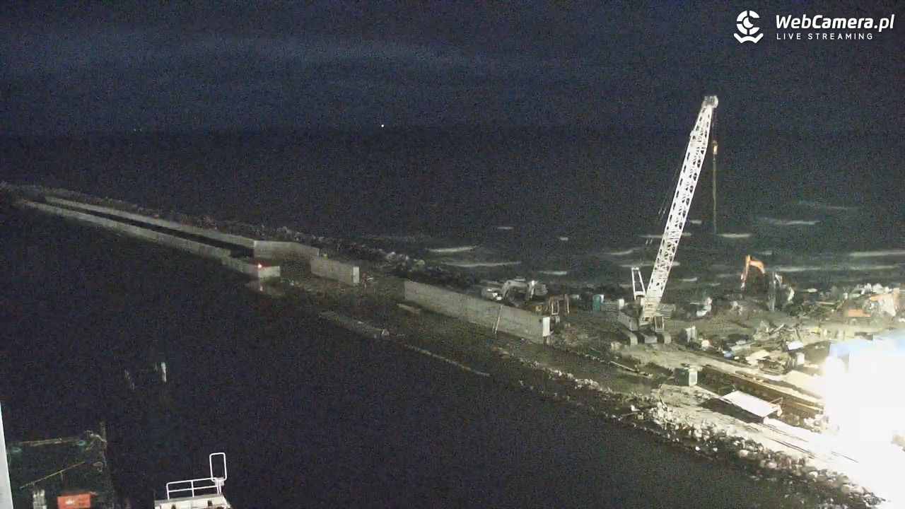 USTKA - widok z pylonu na plażę - 25 wresień 2026, 19:54