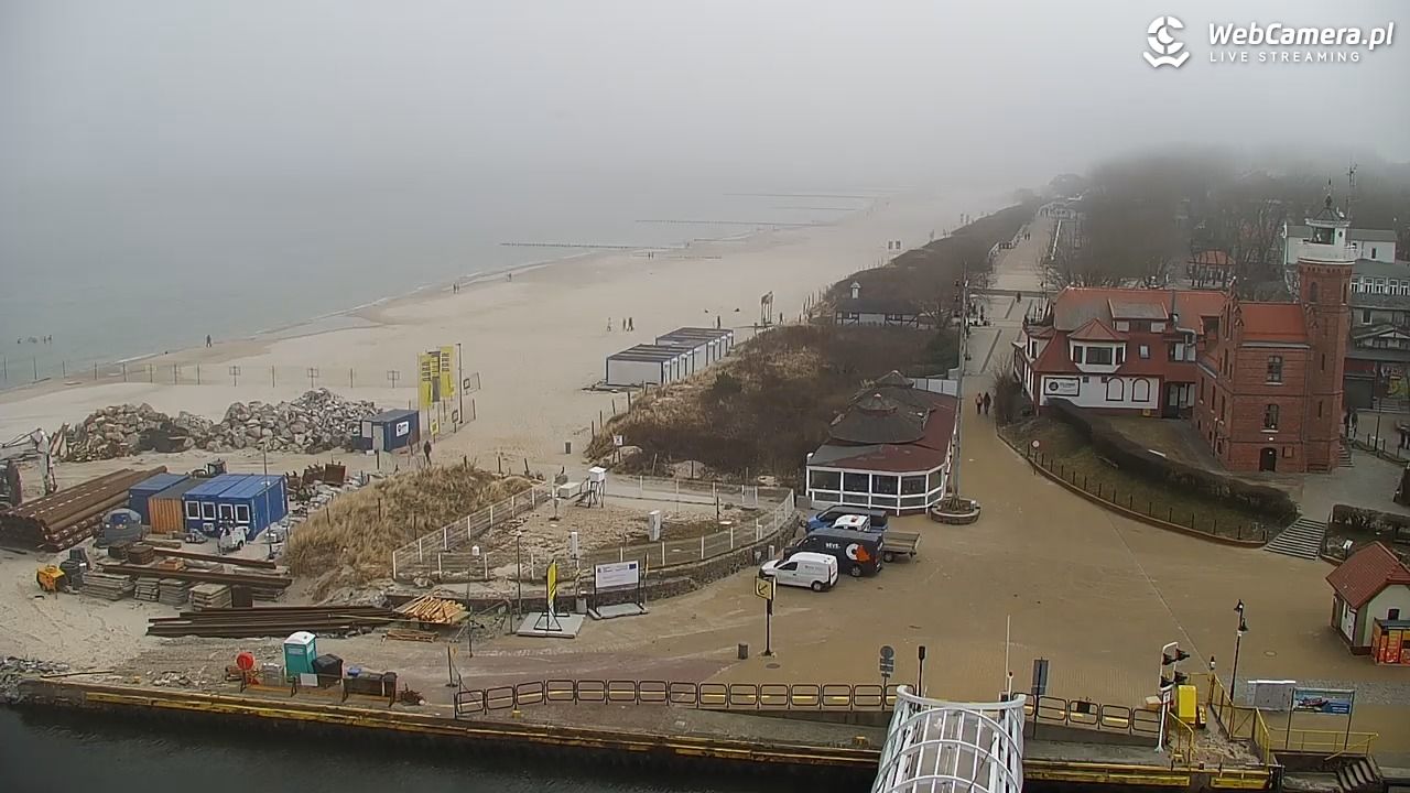 USTKA - widok z pylonu na plażę - 29 marzec 2026, 10:42