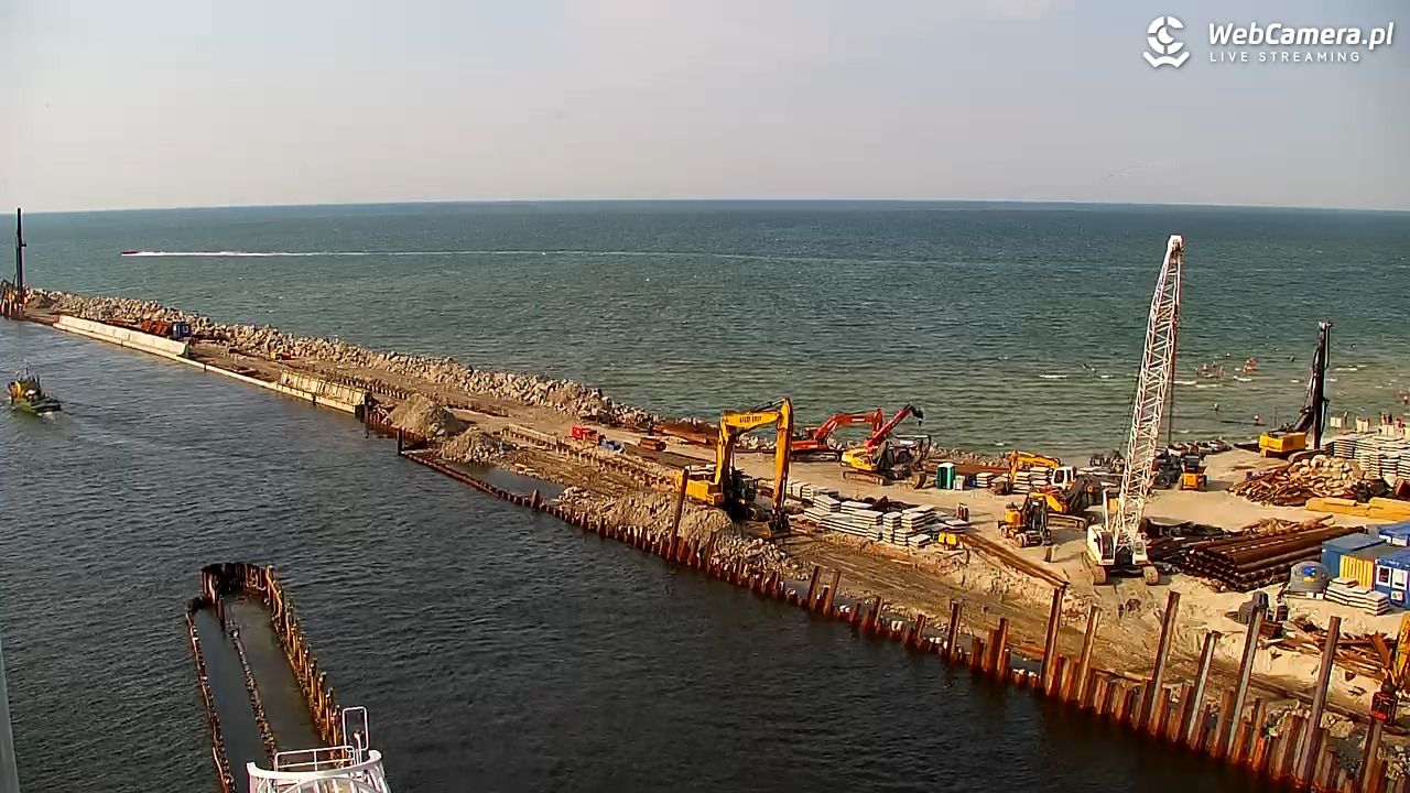 USTKA - widok z pylonu na plażę - 28 czerwiec 2026, 17:40