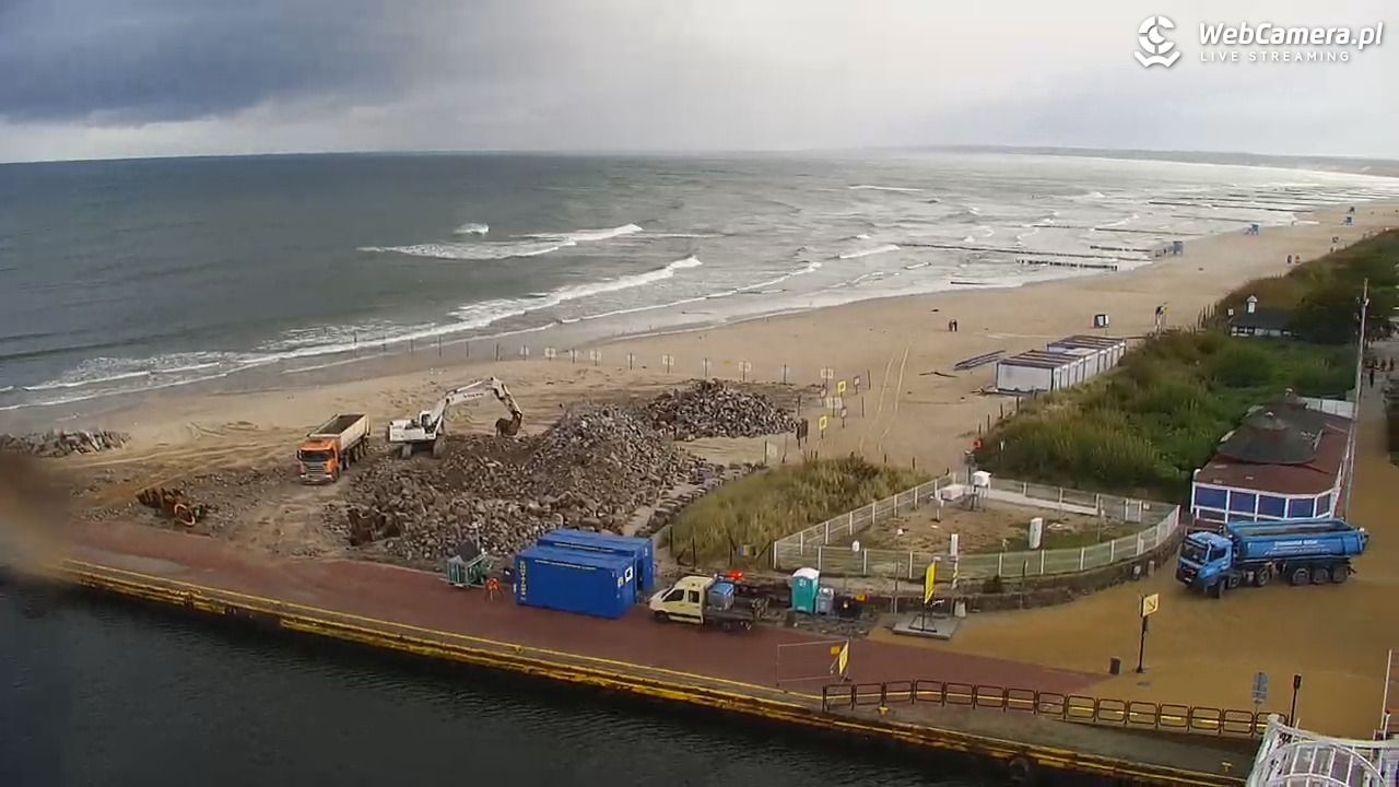 USTKA - widok z pylonu na plażę - 17 wresień 2025, 09:16