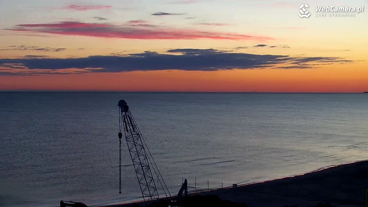 USTKA - widok z pylonu na plażę - 14 maj 2026, 04:33