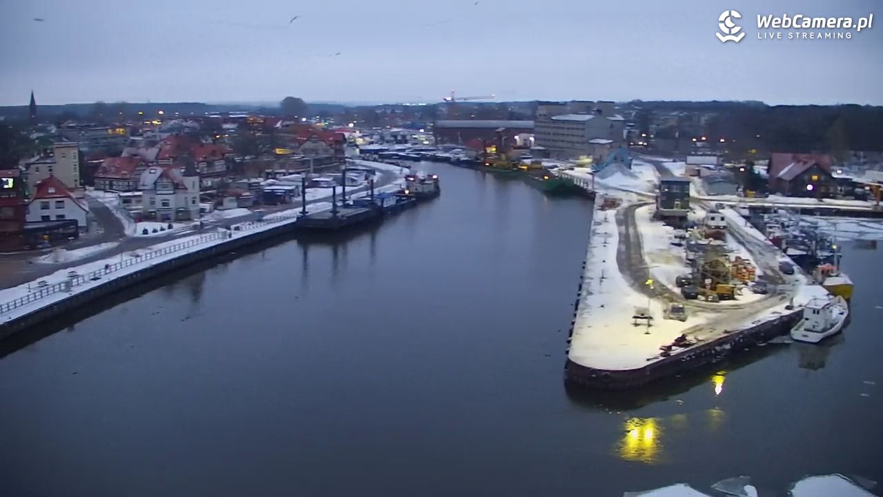 USTKA - widok z pylonu na plażę - 09 luty 2026, 07:08