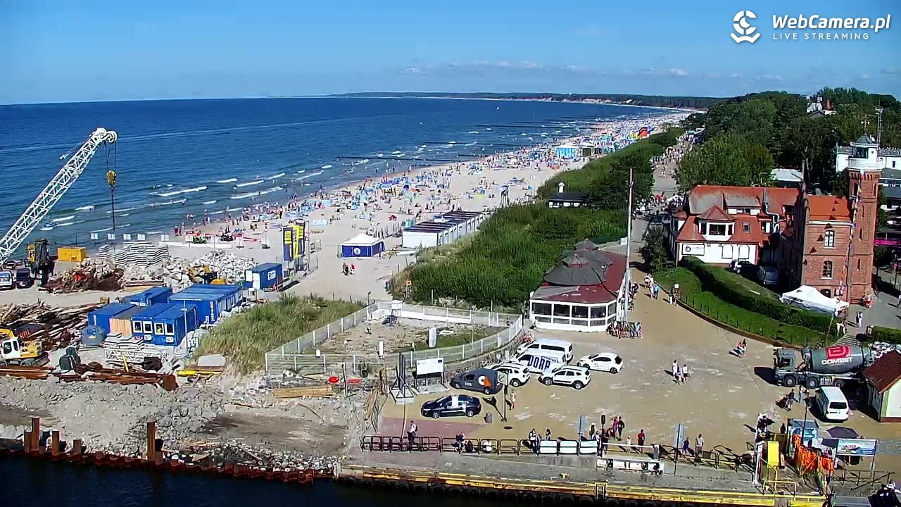 USTKA - widok z pylonu na plażę - 12 sierpień 2026, 15:43