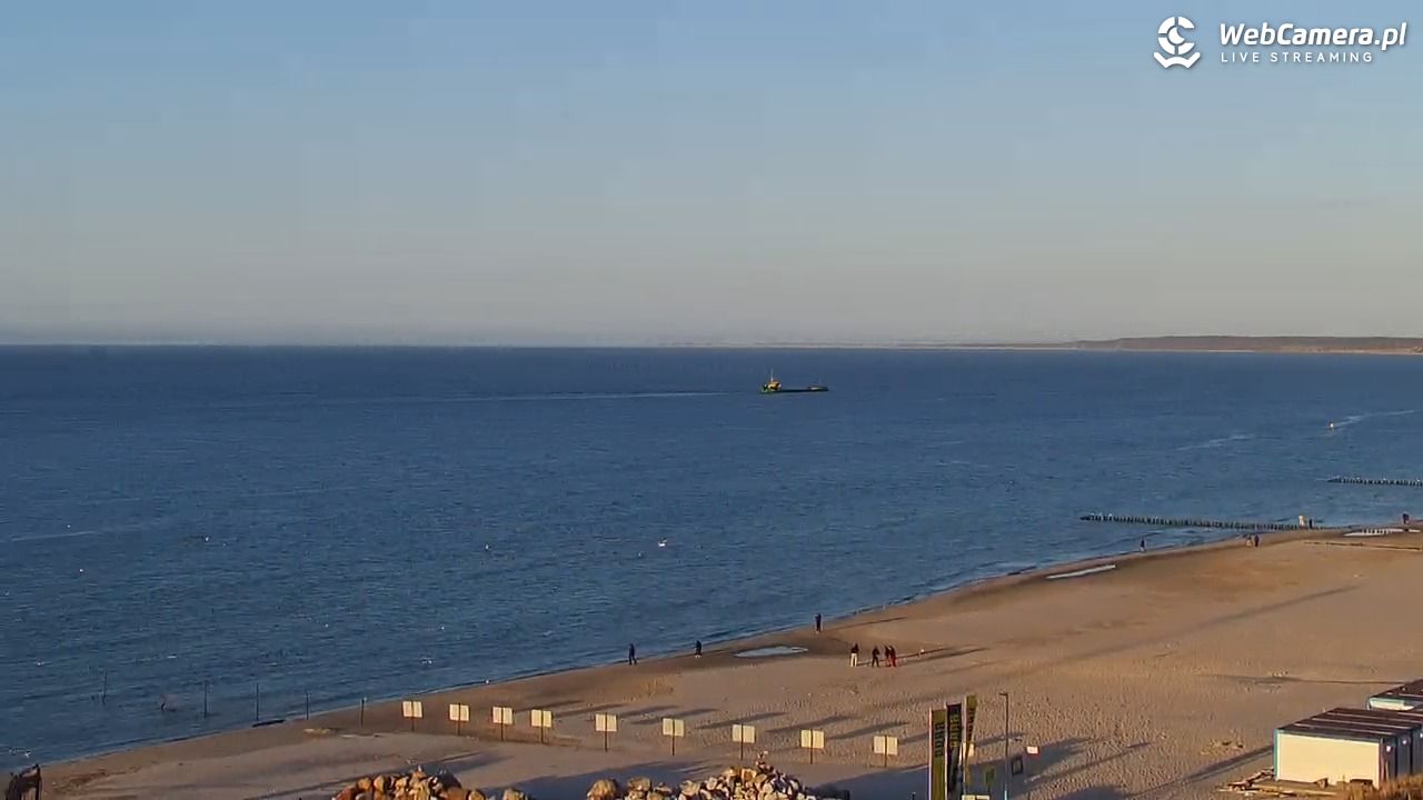 USTKA - widok z pylonu na plażę - 29 marzec 2026, 18:33