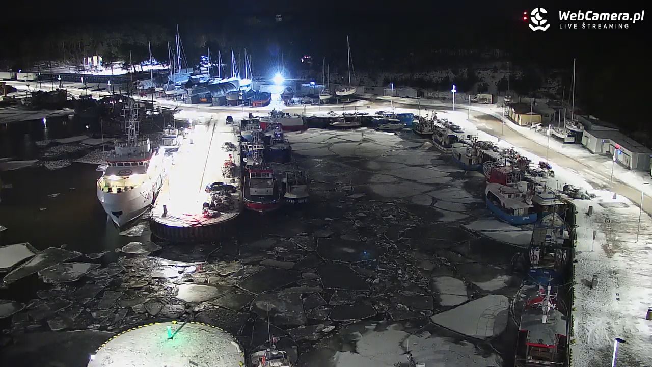 USTKA - widok z pylonu na plażę - 09 luty 2026, 05:19