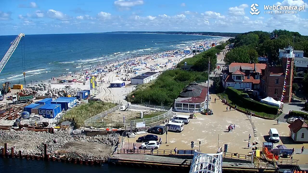 USTKA - widok z pylonu na plażę - 12 sierpień 2026, 12:11