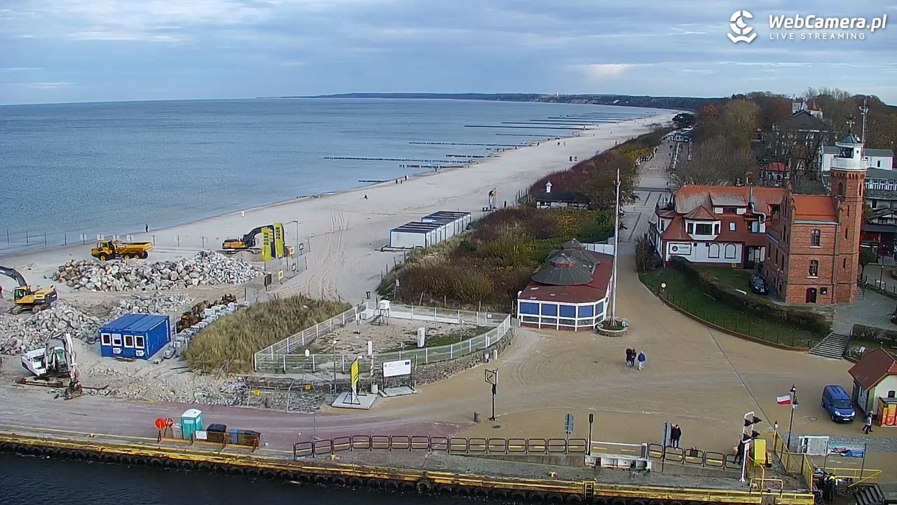 USTKA - widok z pylonu na plażę - 05 listopad 2025, 12:57