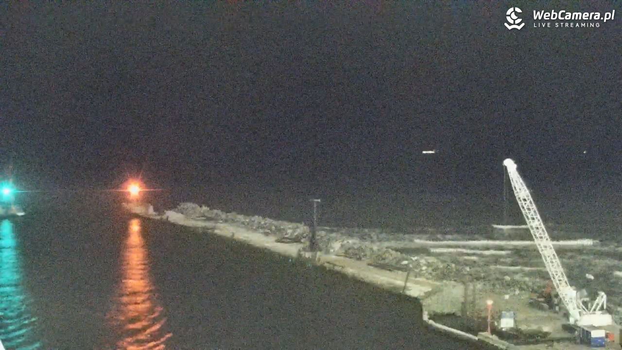 USTKA - widok z pylonu na plażę - 08 luty 2026, 22:00