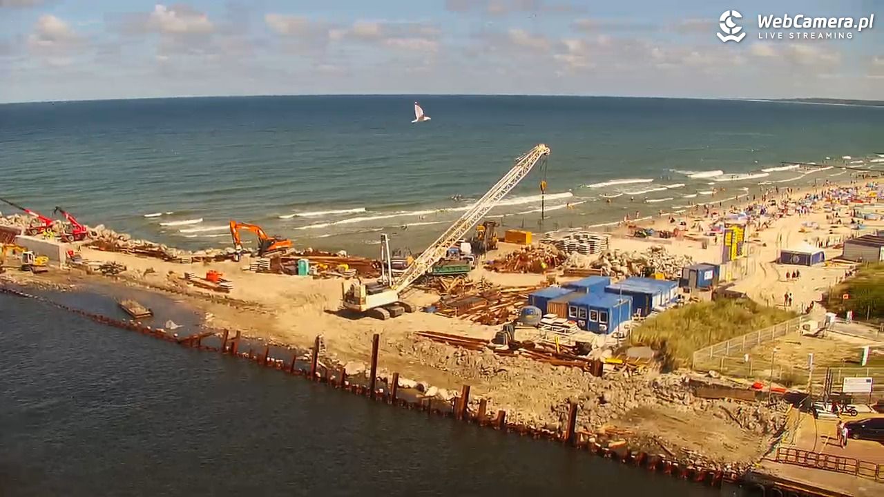 USTKA - widok z pylonu na plażę - 12 sierpień 2026, 12:29