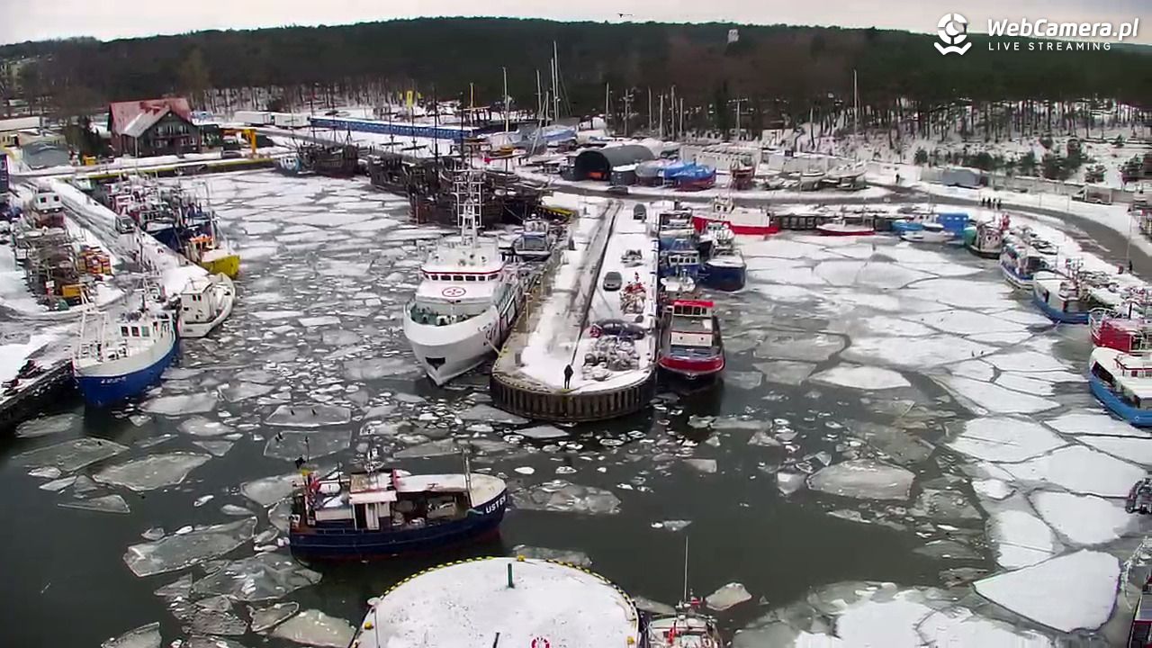 USTKA - widok z pylonu na plażę - 08 luty 2026, 11:40