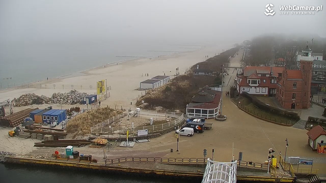 USTKA - widok z pylonu na plażę - 29 marzec 2026, 10:42