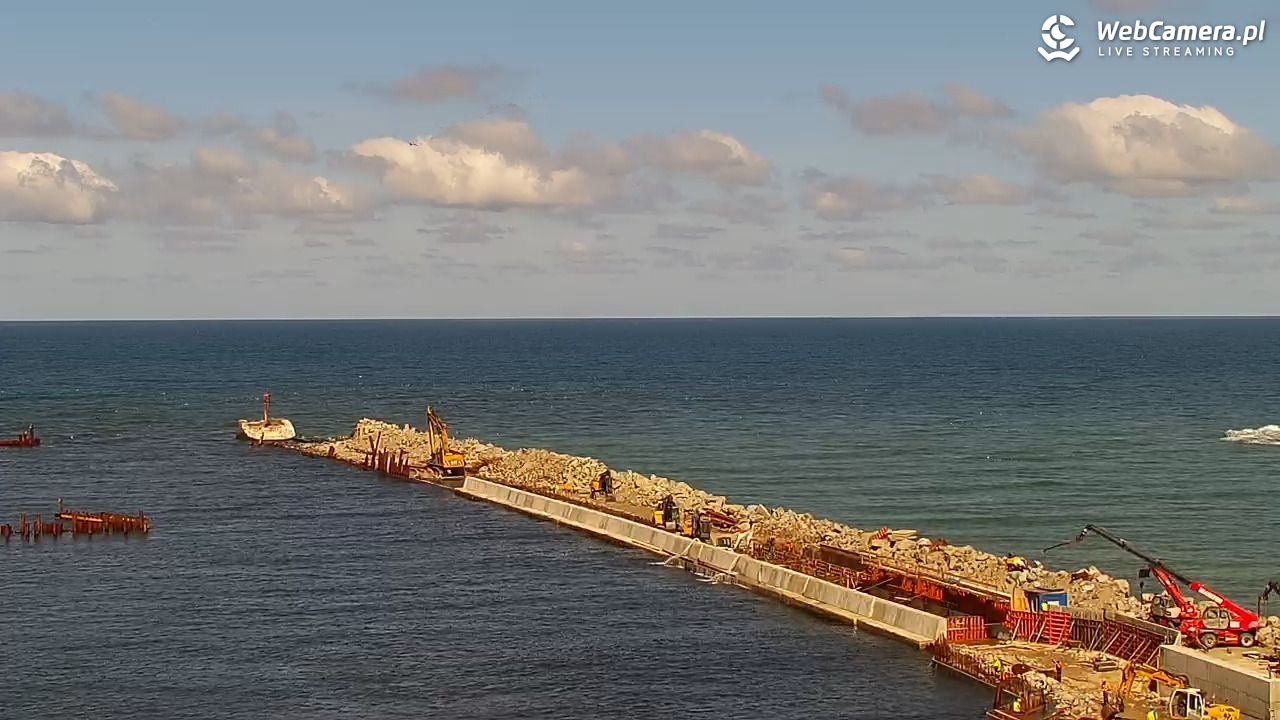 USTKA - widok z pylonu na plażę - 12 sierpień 2026, 12:31