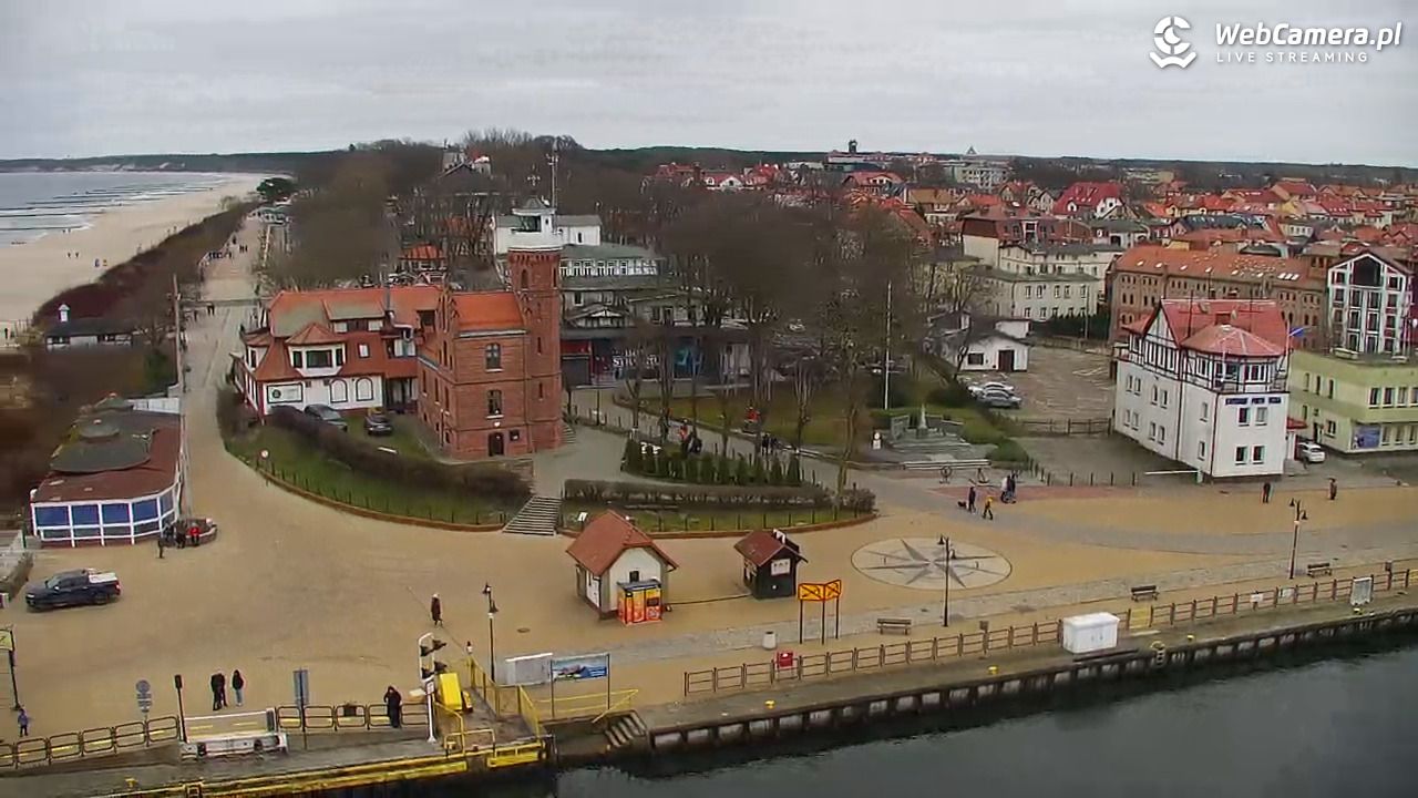 USTKA - widok z pylonu na plażę - 20 grudzień 2025, 13:00