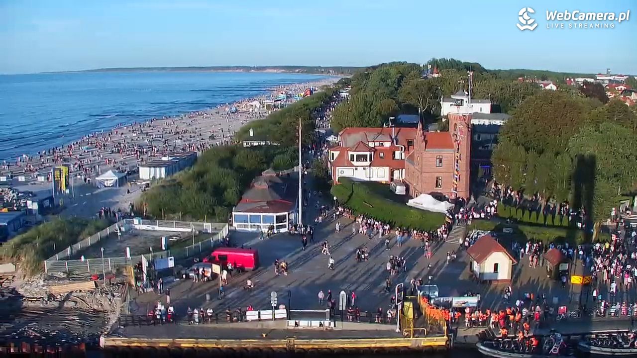 USTKA - widok z pylonu na plażę - 12 sierpień 2026, 19:36