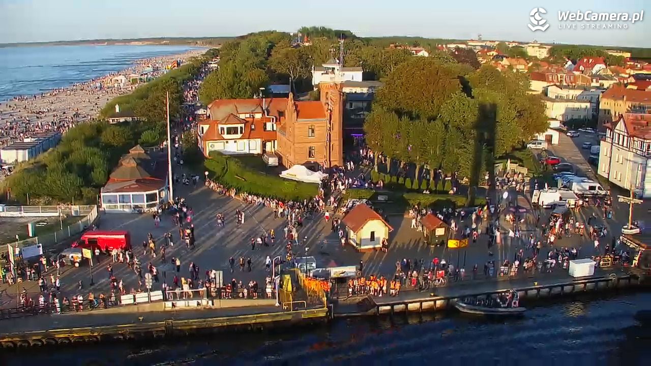 USTKA - widok z pylonu na plażę - 12 sierpień 2026, 19:49