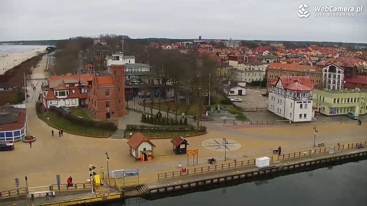 USTKA - widok z pylonu na plażę - 21 grudzień 2025, 10:46