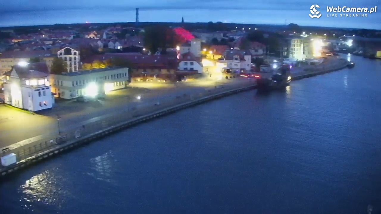 USTKA - widok z pylonu na plażę - 25 wresień 2026, 06:13